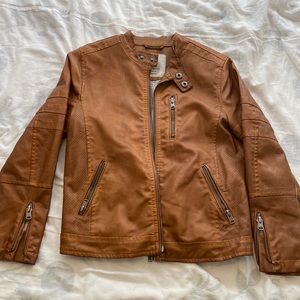 Zara boys leather jacket size 7